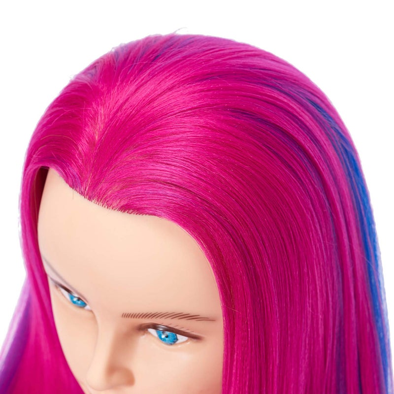 Hairlink 26-28'' Mannequin Head Yaki Synthetic Fiber Hair Styling Training Head Dolls for Cosmetology Manikin Maniquins Practice Head with Stand (6611W0320) - Image 4